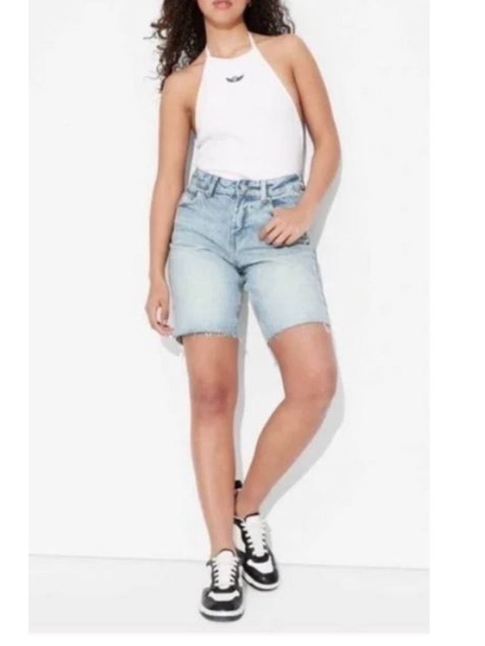 Wild Fable Midrise Easy Rigid Denim Cut off Bermuda Shorts -